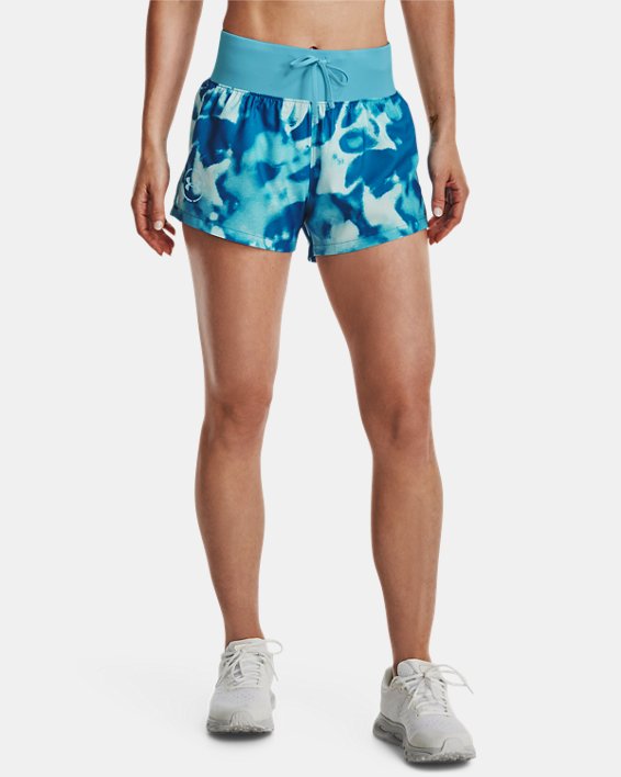 Women's UA Run Up The Pace High-Rise Shorts, Blue, pdpMainDesktop image number 0